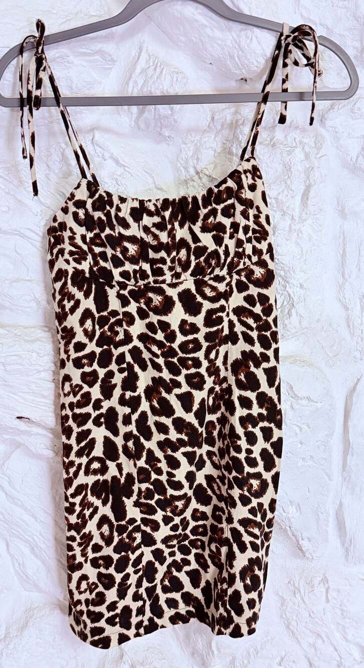 Monteau Los Angeles Leopard Print Mini Dress Size S